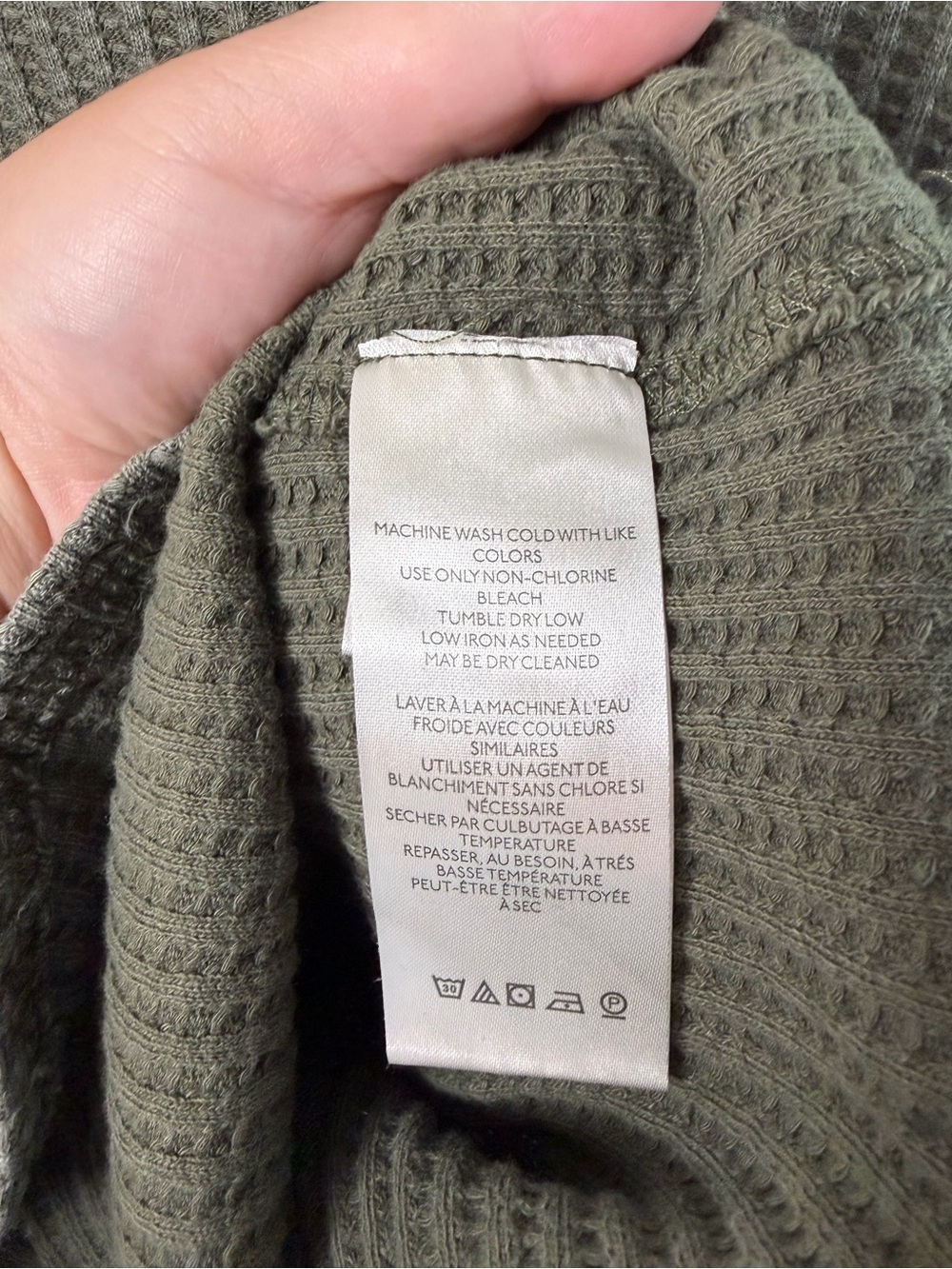 Free People We The Free Long Sleeve Thermal Top – Faded Green – XS - Picture 3 of 5